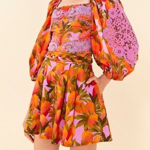 Farm Rio Lilac Mango Macaw Shorts